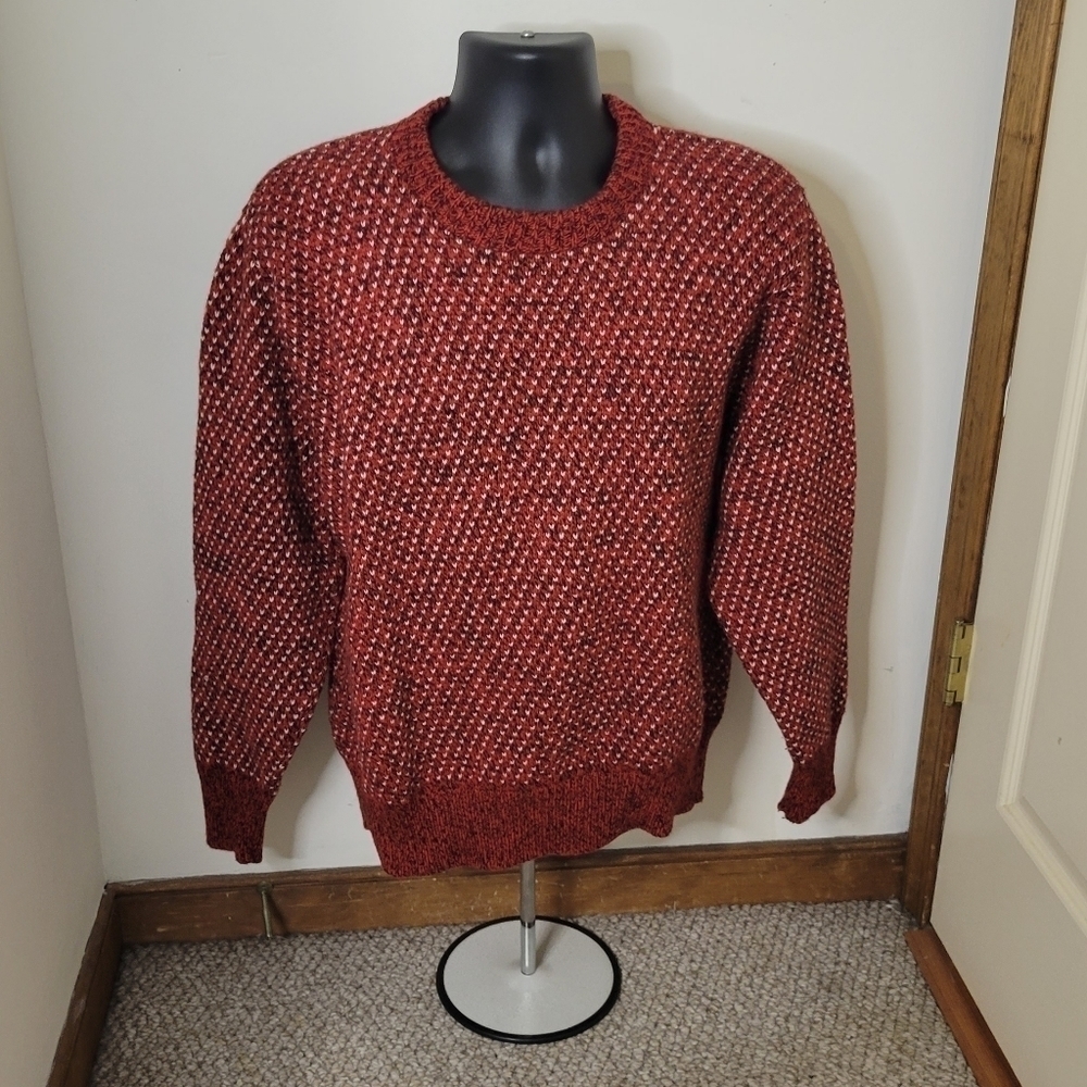 Castle Square Mens Knit Crewneck Wool Sweater - Size (XL) - Excellent Condition